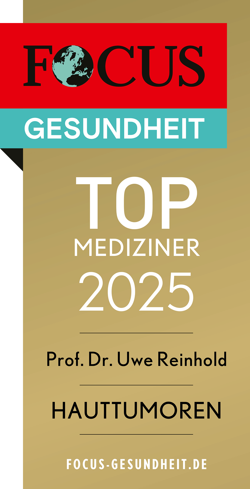 Prof. Reinhold ist Top Mediziner 2025 im Bereich Hauttumore